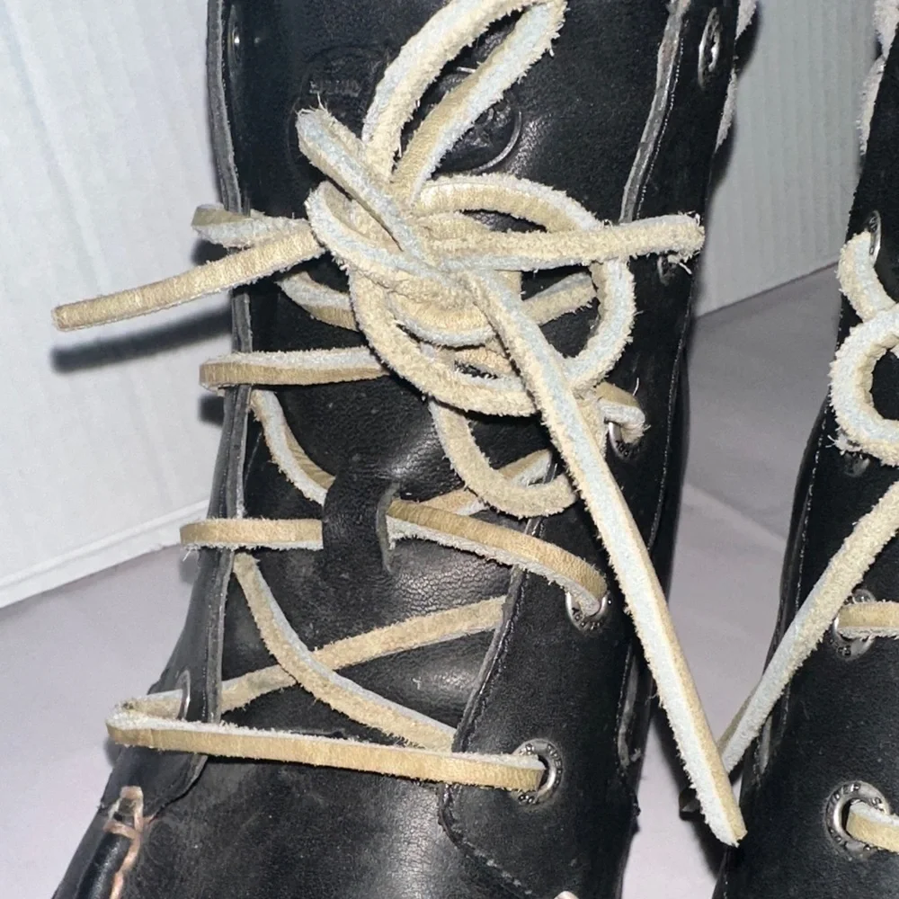 Sperry Black Leather Men's Boots
